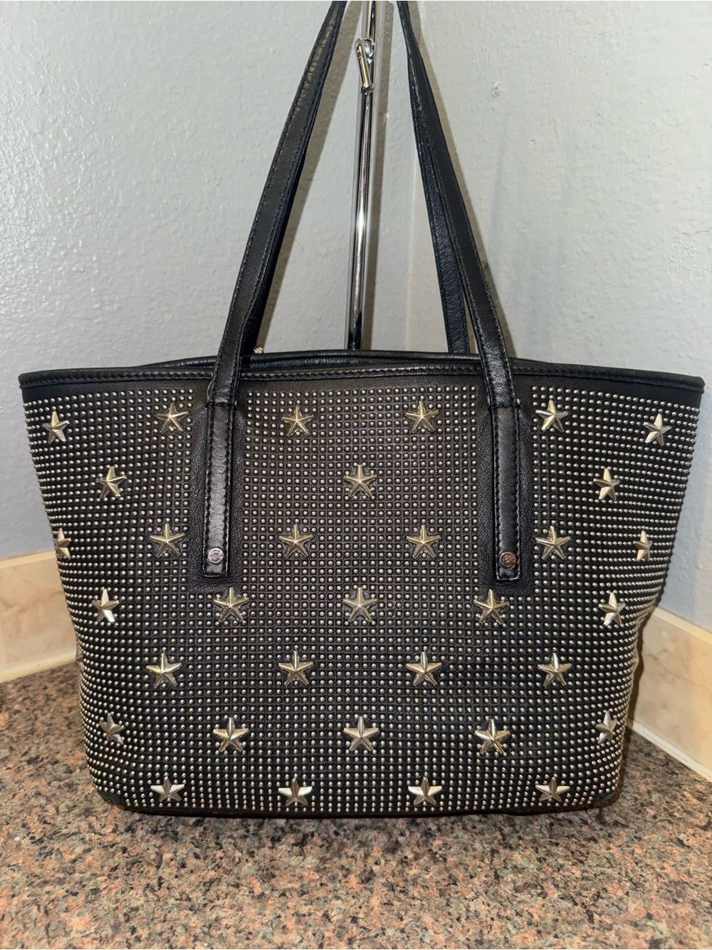 Jimmy Choo🖤Sofia star studded Tote Bag EUC ✅AUTHENTIC✅